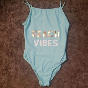 Teal swimsuit- girl's size 14.5